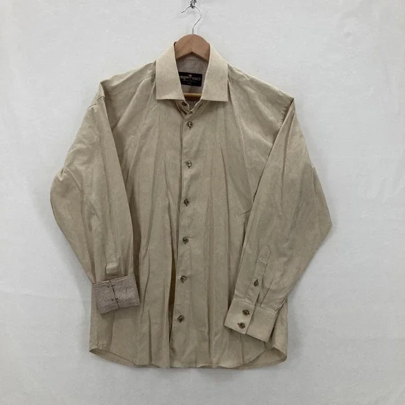 beige chiffon bridesmaid dresses Men's Beige Linen Shirt - Long Sleeve main image 0
